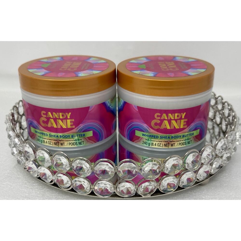 Tree Hut Shea Body Butter Whipped Candy Cane 8.4oz Lot 2 Holiday Limited Edition